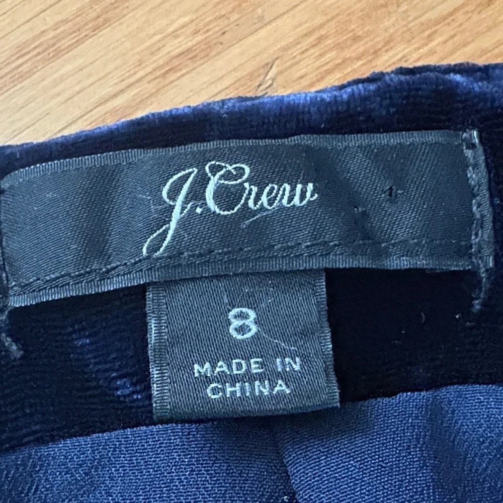 J. Crew Navy Velvet Wrap Dress